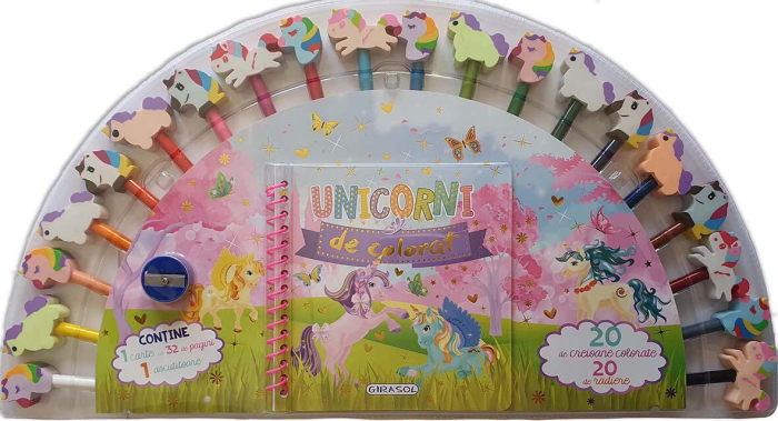 Unicorni de colorat (20 creioane) [1]