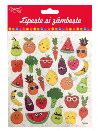 Abtibilduri - ABTIBILD - AB026 FRUCTE SI LEGUME LIPESTE SI ZAMBESTE DACO
