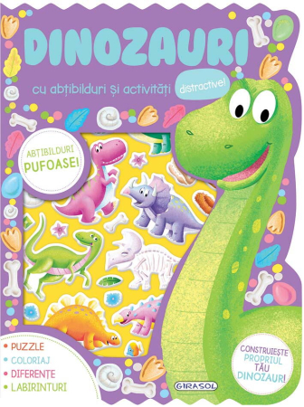 Carti pentru copii - Abtibilduri pufoase - Dinozauri