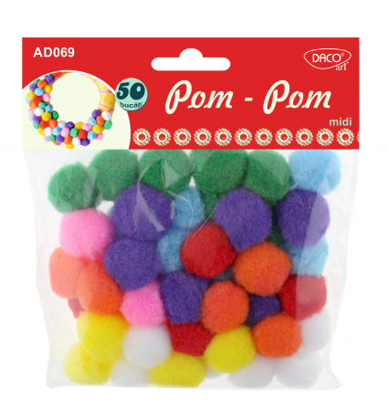Accesorii pom pom - ACCESORII CRAFT - AD069 POM POM MIDI DACO 