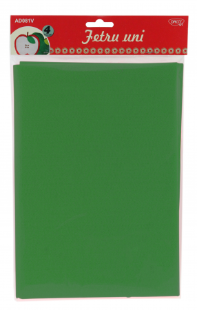 HOBBY & CRAFT - ACCESORII CRAFT - AD081V FETRU UNI SET 4 VERDE