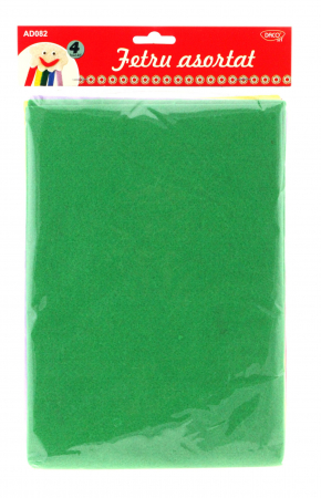 Accesorii pasla - ACCESORII CRAFT - AD082 FETRU ASORTAT SET 10 DACO