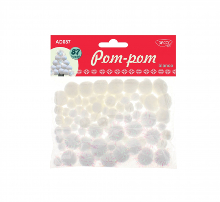 Accesorii pom pom - ACCESORII CRAFT - AD087 POM POM BLANCO DACO 