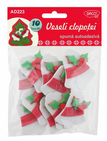 Crăciun - ACCESORII CRAFT - AD223 VESELI CLOPOTEI SPUMA 3D AA 