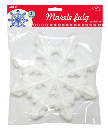 Crăciun - ACCESORII CRAFT - AD231 MARELE FULG 21 CM POLISTIREN 