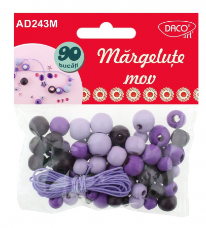 Accesorii margelute - ACCESORII CRAFT - AD243 MARGELUTE MOV DACO