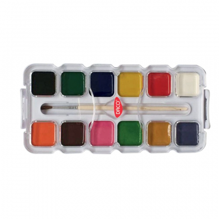 Acuarele - ACUARELE 12 CULORI SEMI-USCATE PERINITA DACO AR127