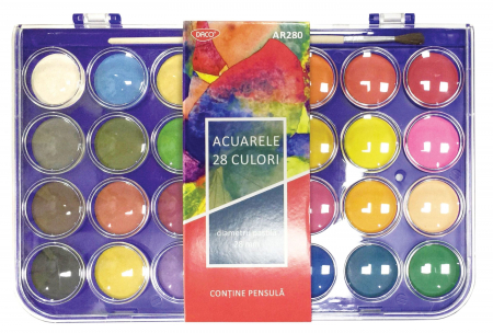 Acuarele - ACUARELE 28 CULORI DACO AR280