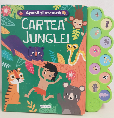 Carti pentru copii - Apasa si asculta povestea - Cartea Junglei