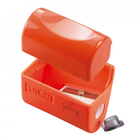 RECHIZITE - ASCUTITOARE PLASTIC SIMPLA CU CONTAINER JUICY MILAN