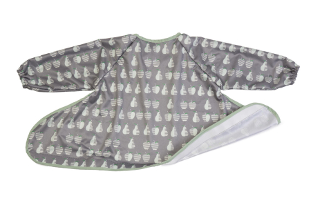 Accesorii hranire bebelusi - Baveta cu maneci lungi - Fructe vesele