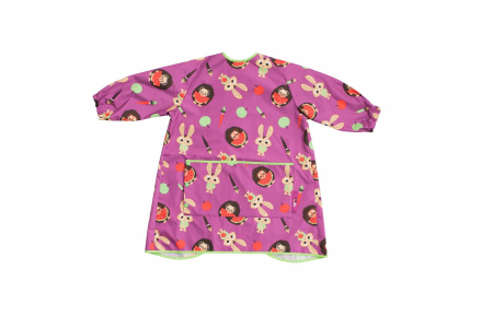 Accesorii hranire bebelusi - Baveta lunga cu buzunar - Animalute vesele