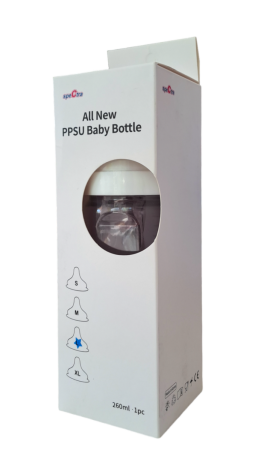 Biberon anticolici premium cu tetina L, bleu (260 ml) [0]