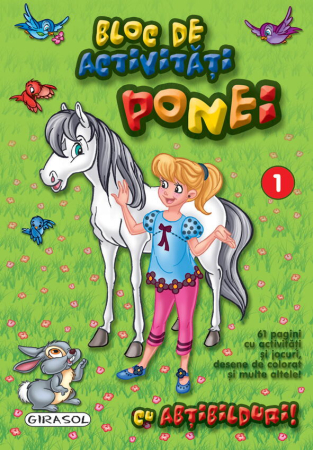 Carti pentru copii - Bloc de activitati - Ponei cu 1