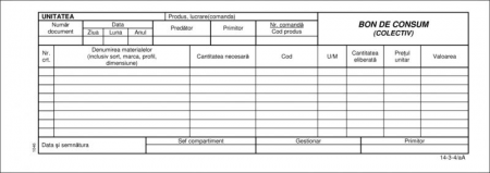 Tipizate - BON DE CONSUM AUTOCOPIATIAV L03837