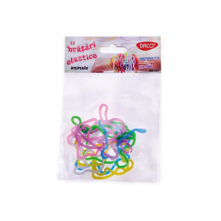 Brățări elastice - BRATARI ELASTICE 12BUC/SET BE121 ANIMALE