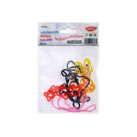 Brățări elastice - BRATARI ELASTICE 12BUC/SET BE126 ROCK