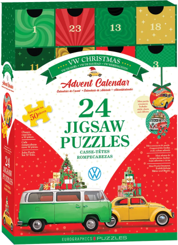 Puzzle - Calendar de Advent Volkswagen, 24 puzzle-uri, 50 piese