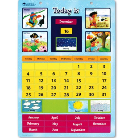 Vreme si timp - Calendar educativ magnetic
