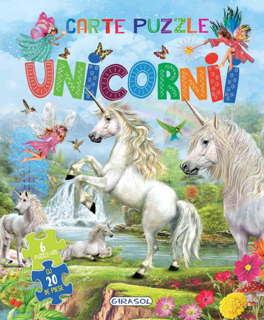 CĂRȚI PENTRU COPII - Carte cu 6 puzzle-uri - Unicornii