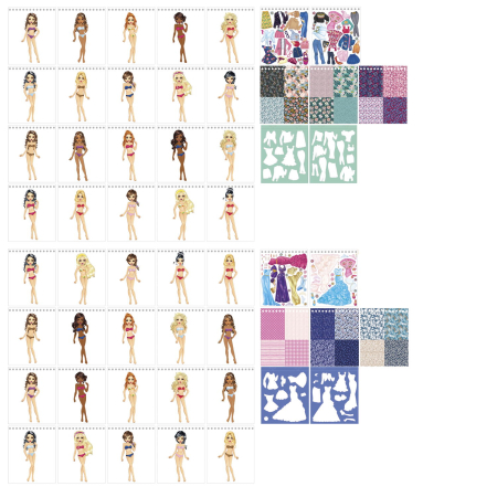 Carte cu abtibilduri - Fashion Design (Verde) [2]