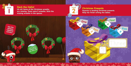 Carte cu abtibilduri Numberblocks - Craciun Fericit [1]