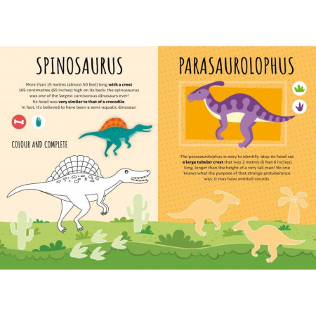 Carte de activitati cu abtibilduri - Dinozauri [2]