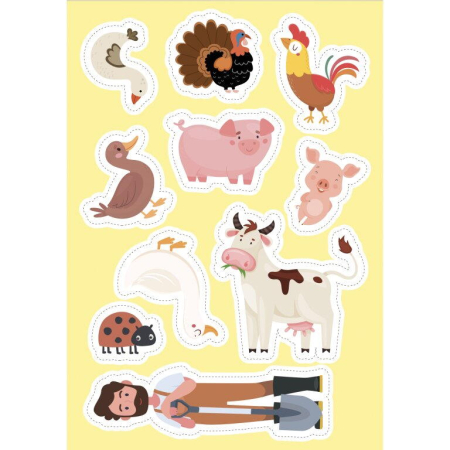 Carte de activitati cu abtibilduri - Ferma [4]