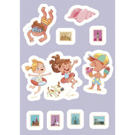 Carte de activitati cu abtibilduri - In vacanta [4]