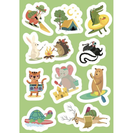 Carte de activitati cu abtibilduri - In vacanta [5]