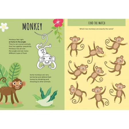 Carte de activitati cu abtibilduri - Jungla [1]