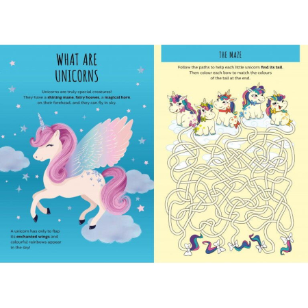 Carte de activitati cu abtibilduri - Unicorni magici [3]