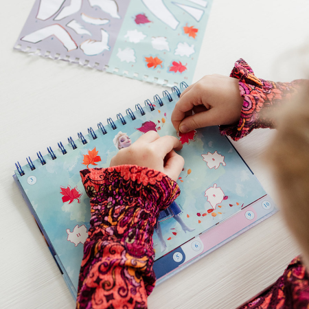 Carte de colorat & abtibilduri cu numere - Frozen [3]