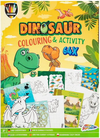 CĂRȚI PENTRU COPII - Carte de colorat cu activitati - Dinozaur