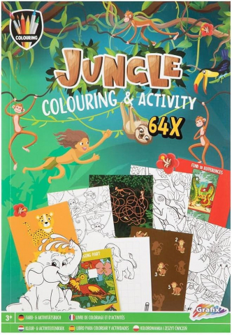 CĂRȚI PENTRU COPII - Carte de colorat cu activitati - Jungla