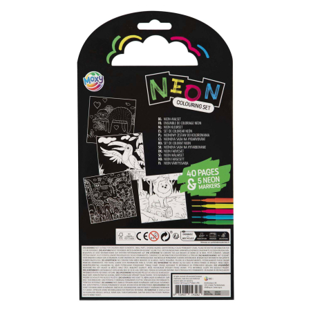 Carte de colorat cu carioci neon - Animalute [1]