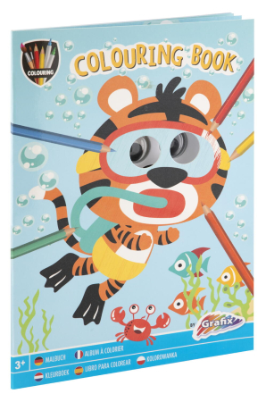 Carti pentru copii - Carte de colorat cu ochisori (Bleu)