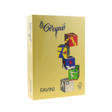 PAPETĂRIE - CARTON COLOR 160G/MP A4 202 GALBEN MEDIU FAVINI 