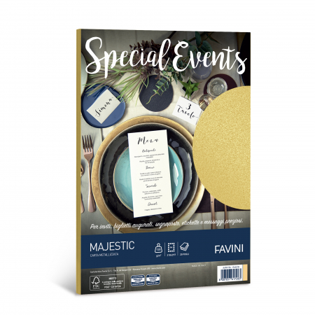 PAPETĂRIE - CARTON METALIZAT 120G/MP A4 20COLI AU SPECIAL EVENTS FAVINI A69H154