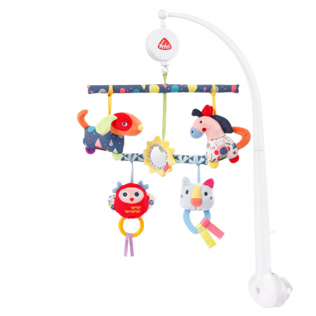 Jucarii de patut - Carusel muzical mobil cu activitati - Prietenii culorilor