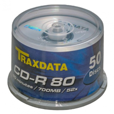 Medii de stocare date - CD TRAXDATA RITEK 80 MIN  52X 50 100/PA