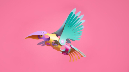 Clixo® joc magnetic de construit - Pasari tropicale (22 piese) [5]