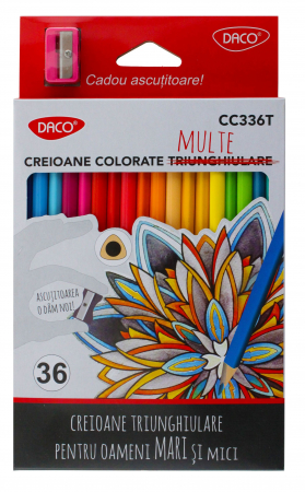 Creioane colorate lemn - CREION COLOR 36 DACO CC336