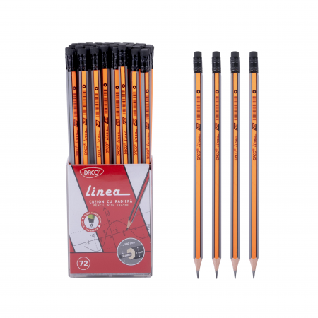 Creion negru - CREION NEGRU CU RADIERA LINEA DACO CG102
