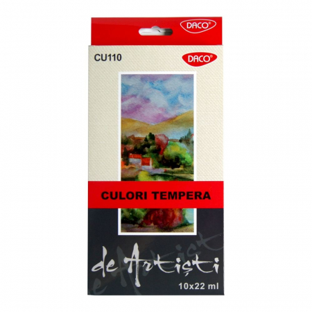 Acuarele , culori - CULORI TEMPERA 10C 22ML ARTIST DACO CU110