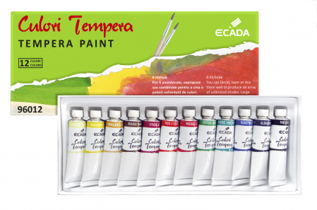 RECHIZITE - CULORI TEMPERA 12 C ECADA 96012
