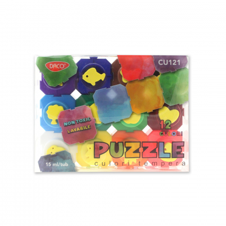 Culori tub - CULORI TEMPERA 12C 15ML PUZZLE DACO CU121
