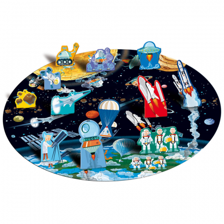Cunoaste, invata si exploreaza - Puzzle De la pamant pana la luna (200 piese) [1]