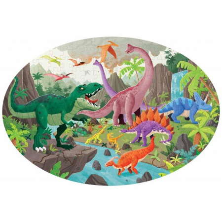 Cunoaste, invata si exploreaza -  Puzzle Dinozauri (205 piese) [2]