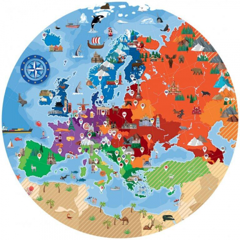 Cunoaste si exploreaza - Puzzle Europa (210 piese) [3]